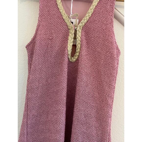 NWT Pho Firenze Knit Mini Dress Womens Medium Fairy Whimsy Event Pink Barbiecore - Picture 9 of 16